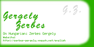 gergely zerbes business card